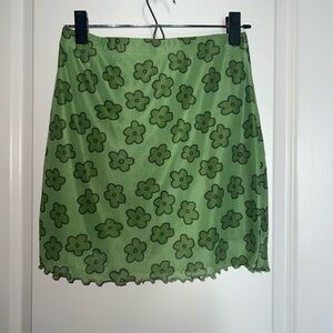 Floral Green Skirt